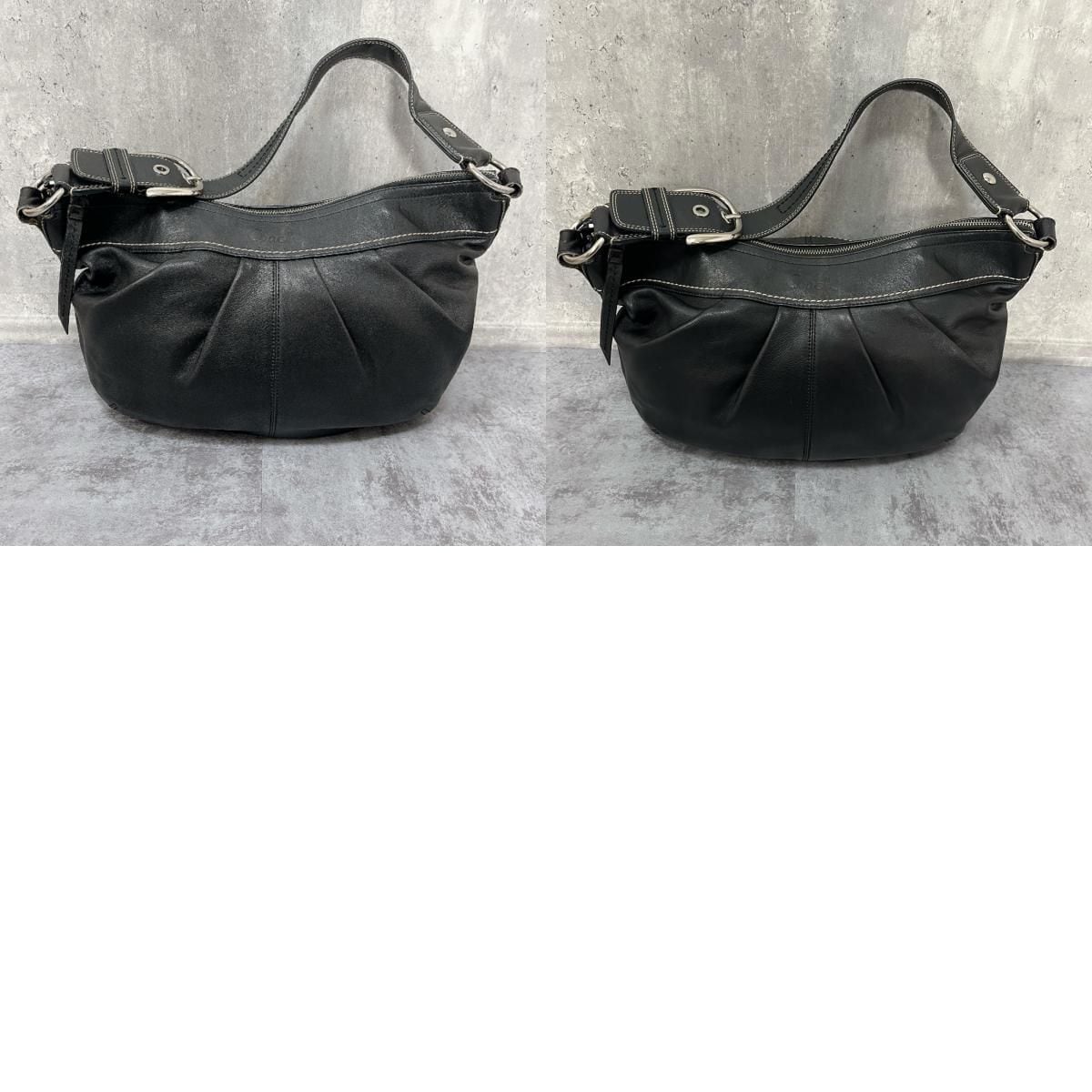COACH】コーチ ショルダーバッグ ブラック レザー F13731 レディース