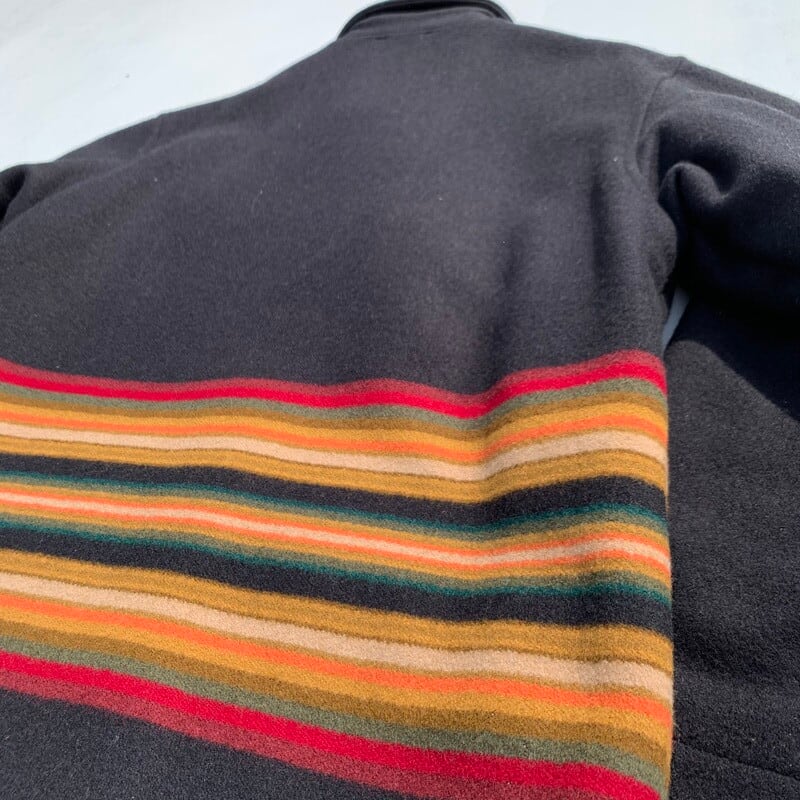 OLD PENDLETON ペンドルトン マルチボーダーウールコート ブラック