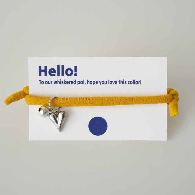 負担の少ない猫首輪  ターメリック / シルバー