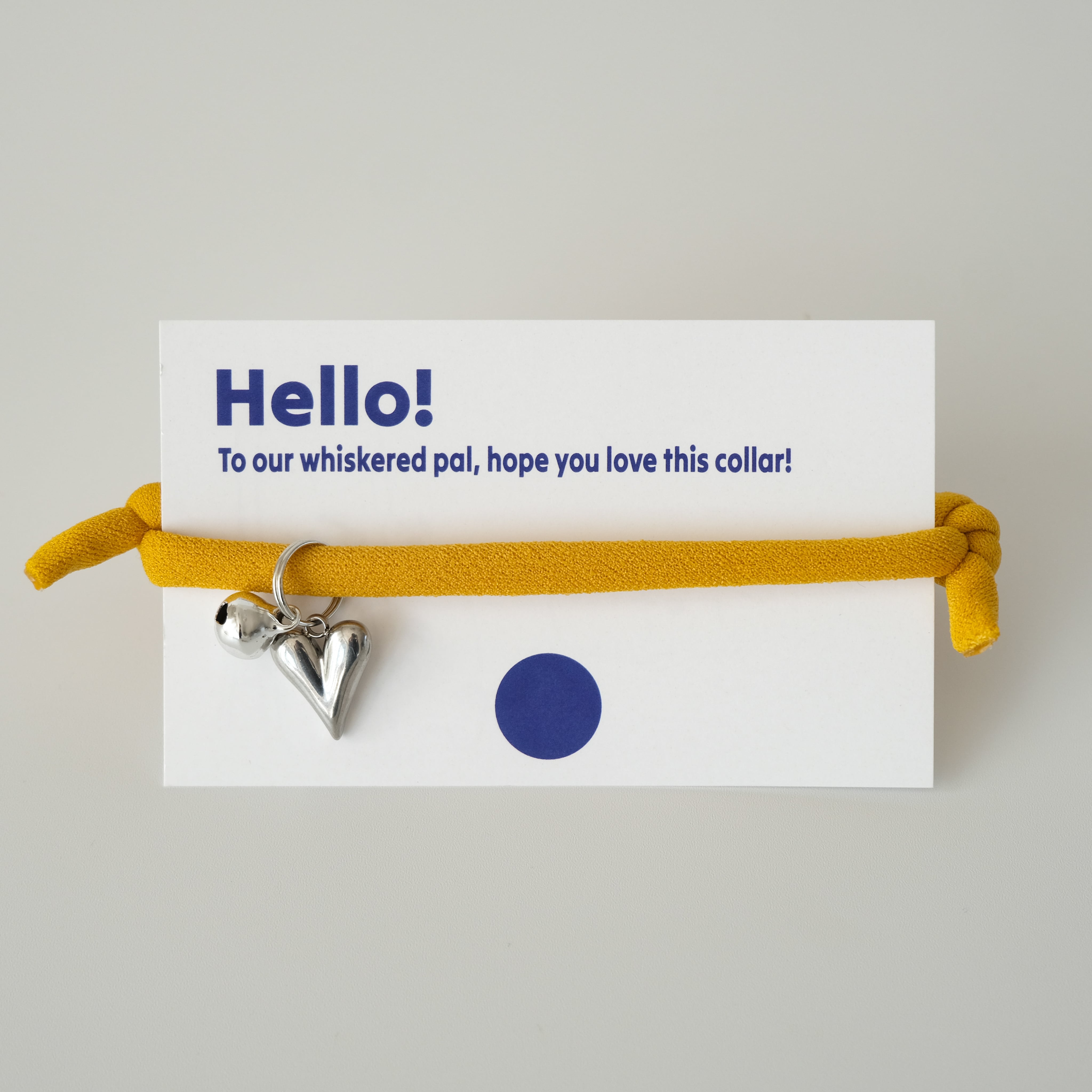 負担の少ない猫首輪 ターメリック / シルバー