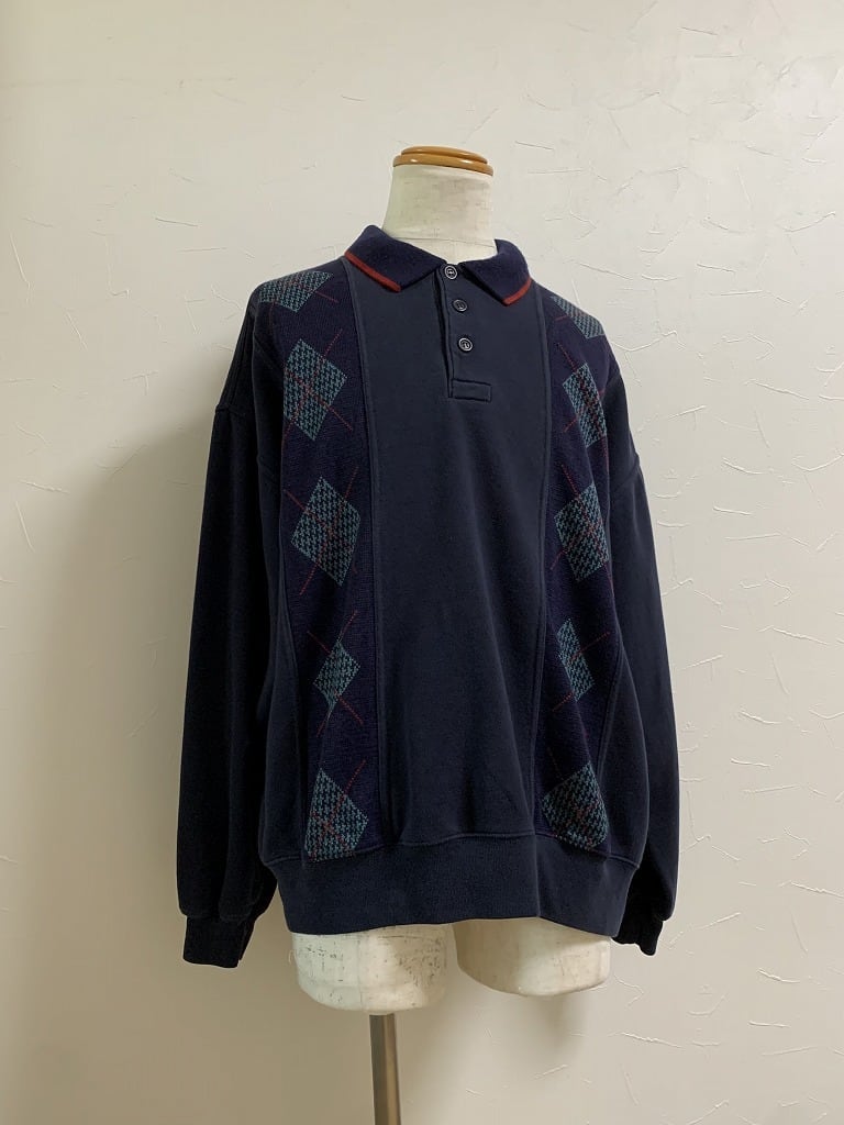 1990's Switched Design Polo Collar Sweat "SAINT MICHAEL"