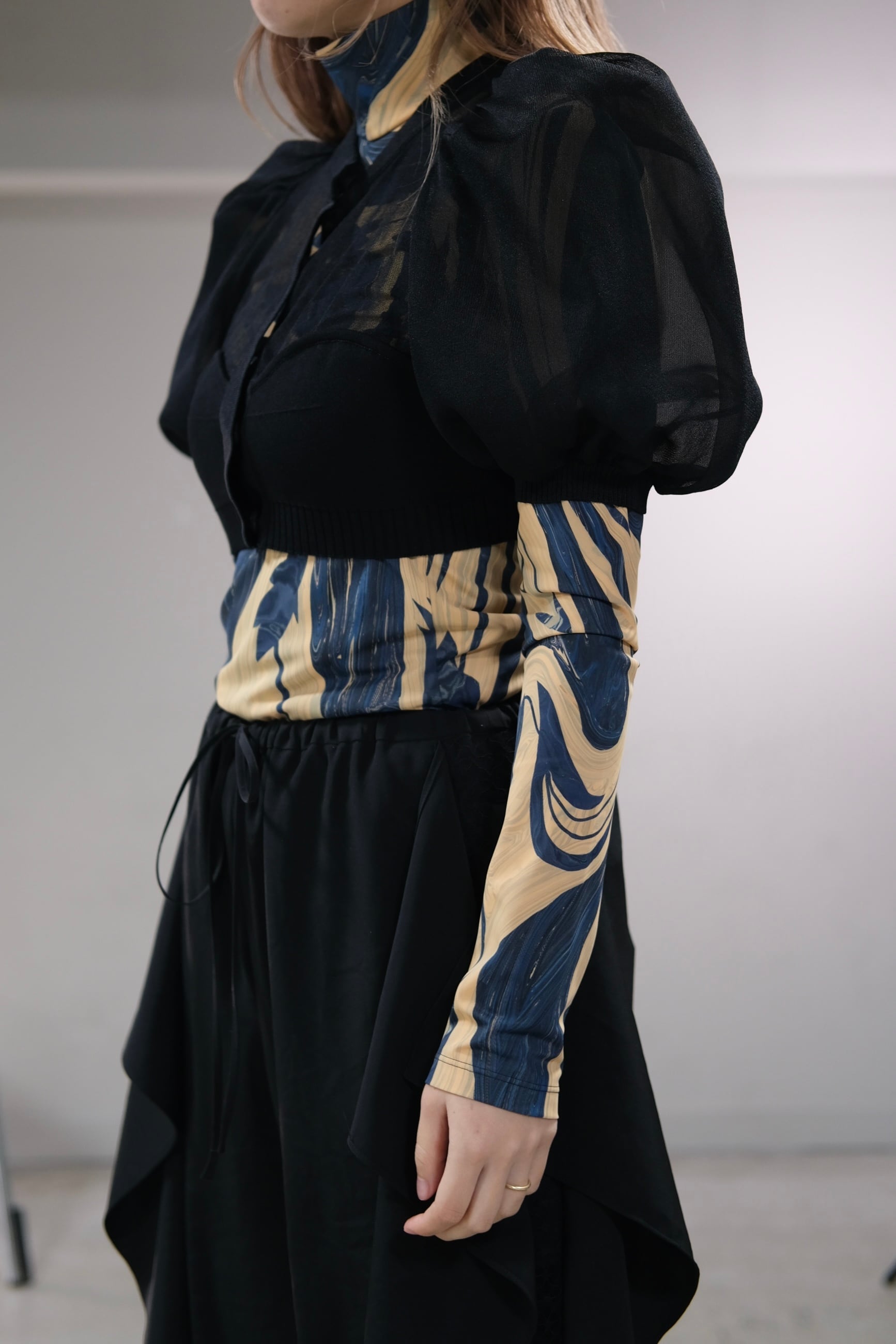 FETICO】PUFF SLEEVE KNIT TOP | loop