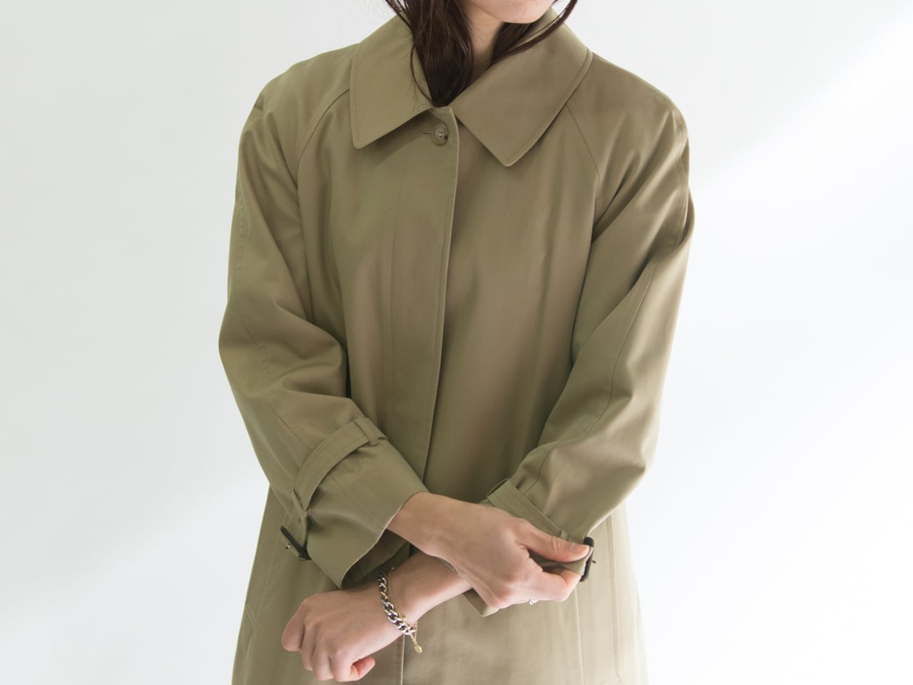 【SANYO】Cotton burberry cloth bal collar coat with wool liner（サンヨー ウールライナー付ステンカラーコート）1c