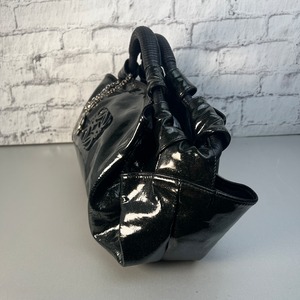 【最終処分SALE】LOEWE ロエベナッパアイレ エナメル ハンドバッグ ブラック A-8756