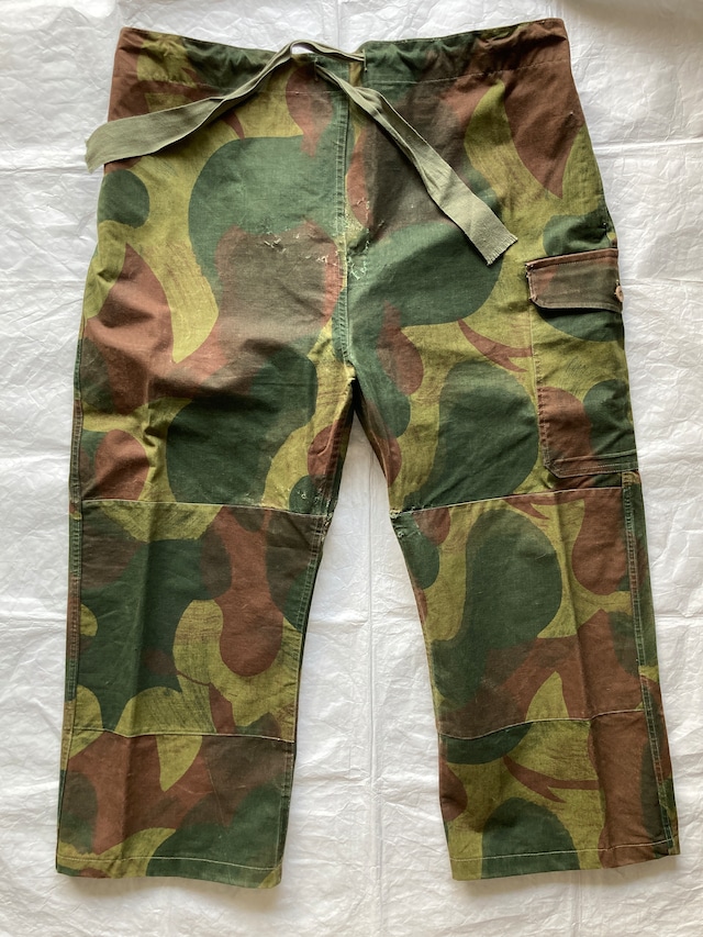 ベルギー軍 Belgian Army ブラッシュカモ パラシュートパンツ 50s 前期型 ミリタリー ヴィンテージ古着 画像2