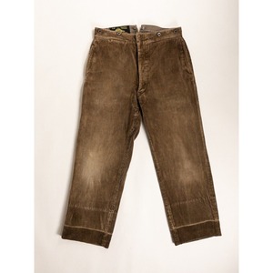 1930-40s "Le Mont St. Michel" Light Brown Heavy Corduroy Farmers Trousers