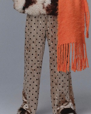 【MAISON SPECIAL】Multi Fabric Velour Easy Pants