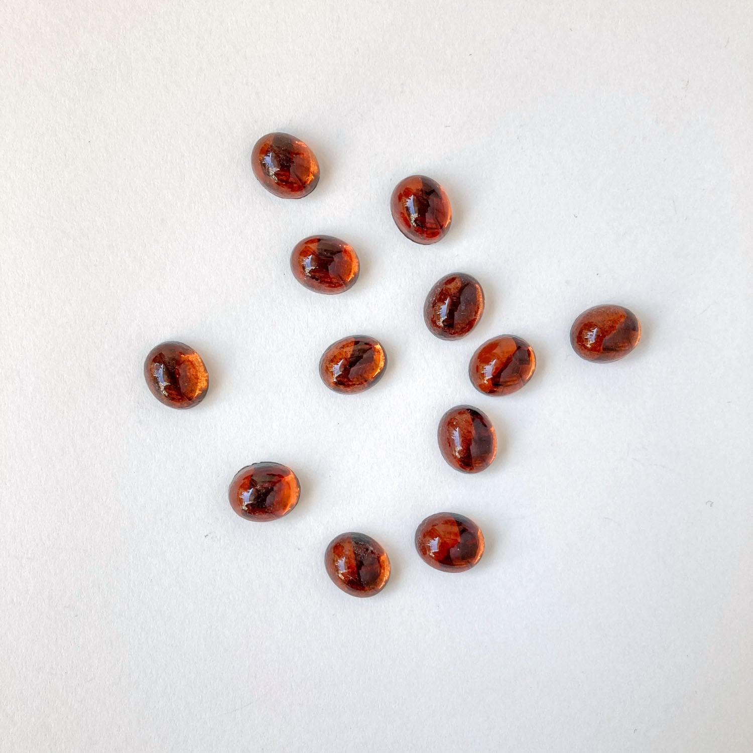 ぷっくりオーバル ドイツガラスカボション(6p)