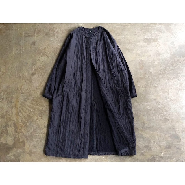 maison de soil(メゾンドソイル)ORGANIC POPLIN GATHERED WRAP DRESS