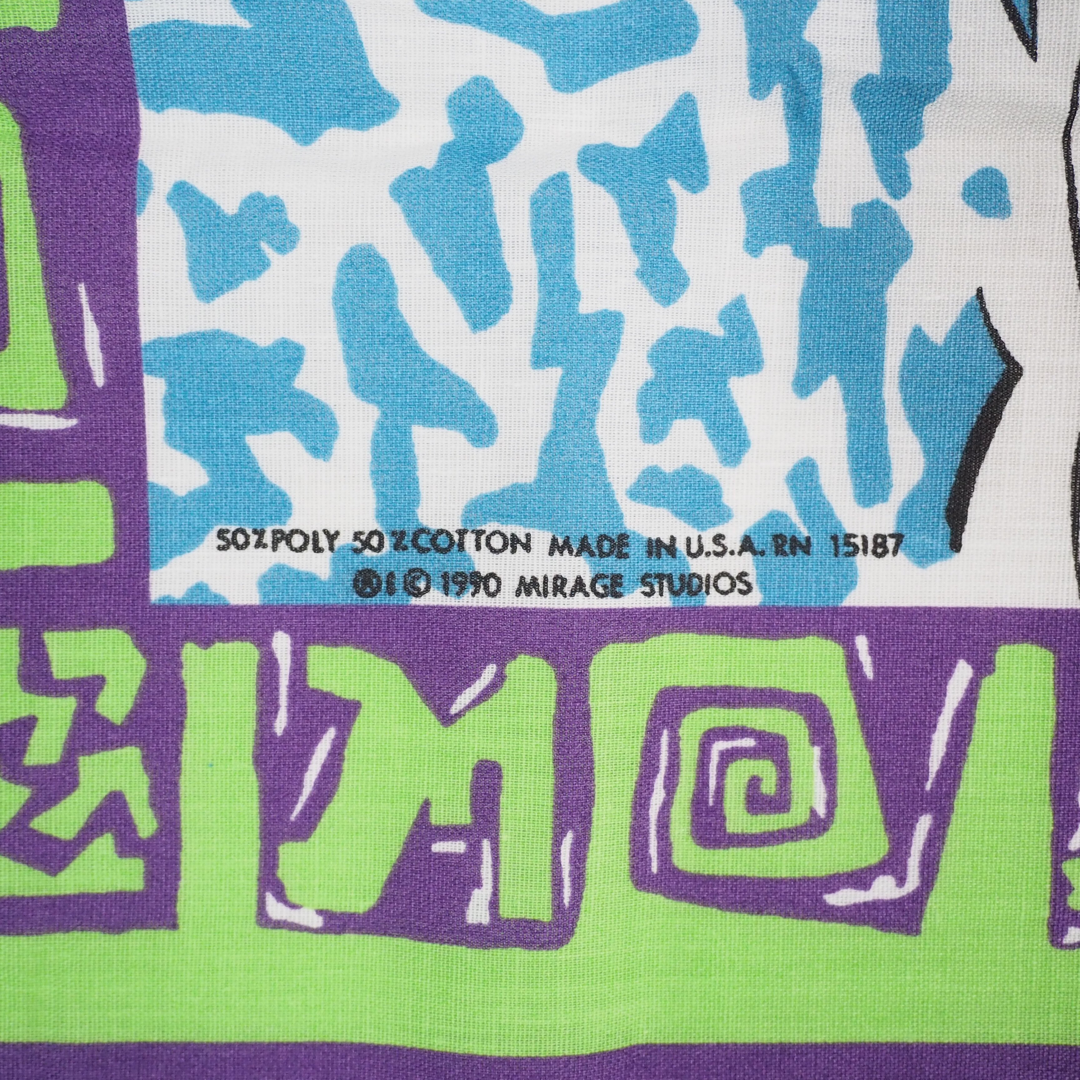 90's TEENAGE MUTANT NINJA TURTLES Hav-A-Hank Bandana USA製