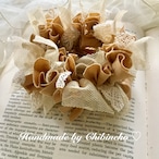 再販＊お花のコットンシュシュ♡(アンティークロマン・キャメル)