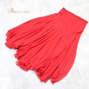 社交ダンス 衣装 スタンダード スカート レッスンウェア レディース 練習着 無地 赤 レッド系 フォーマル ステージ衣装 透け感 レース 気軽 おしゃれ お出かけ 婚活 パーティー 踊りやすい ストレッチ 赤色 ゆれる デザイン シンプル 大人向け レッスン パフォーマンス 日本製 上品 頑丈 楽しい 可愛い 目を引く 演出 洗濯可