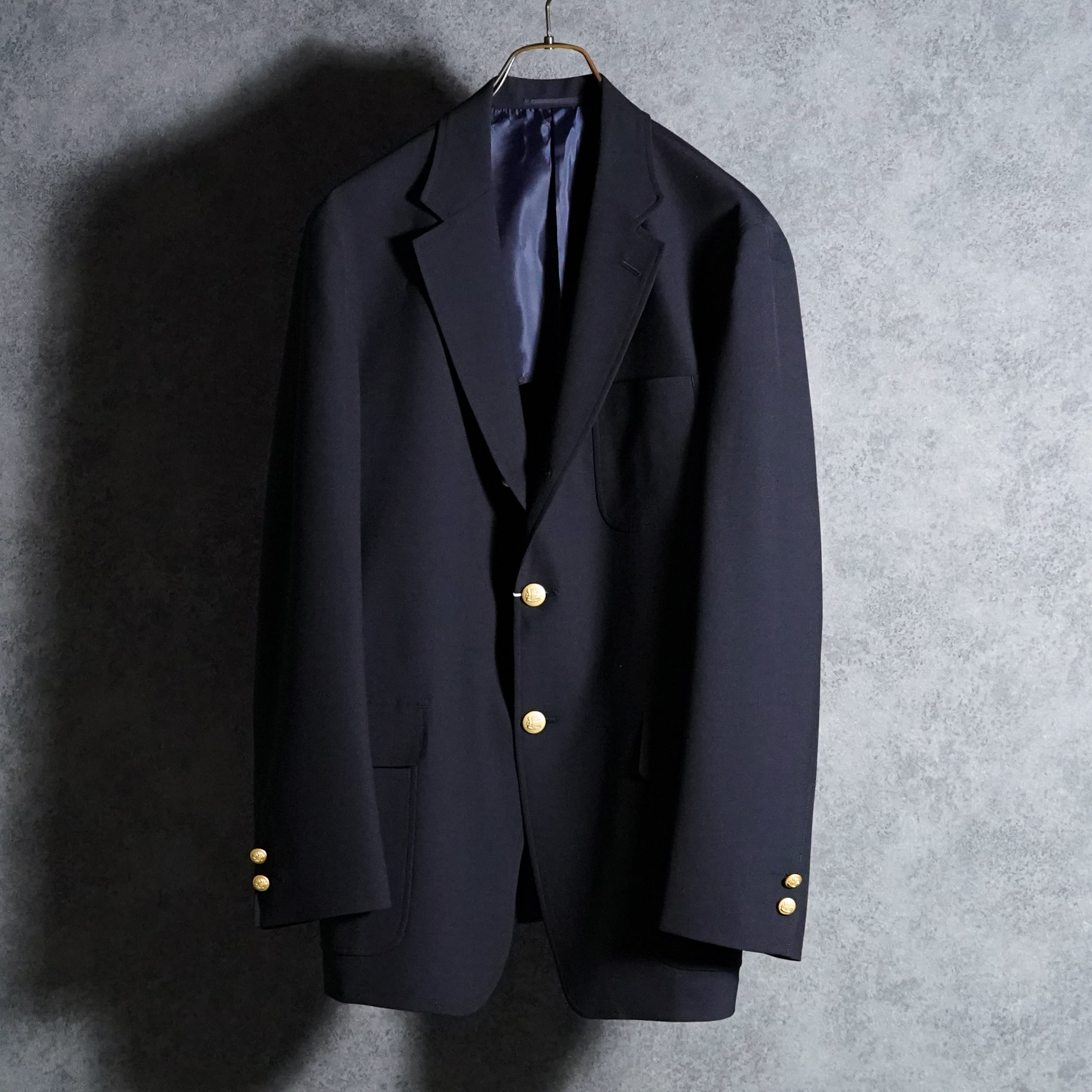 【美品】ギャンバートカスタムシャツ ブレザー 紺ブレ ジャケット 金ボタン 人気 GAMBERT CUSTOM SHIRTS Navy Blazer ギャンバート カスタム シャツ 紺