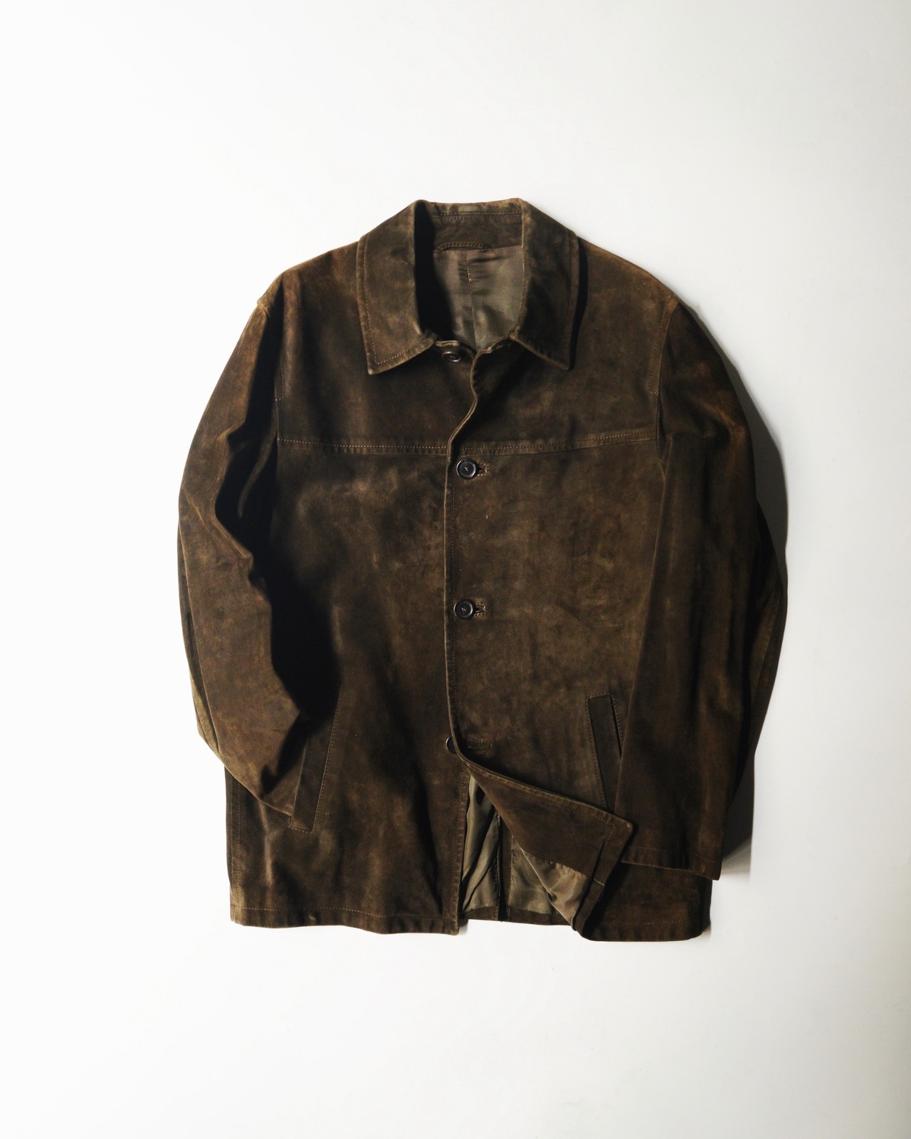 PRADA 99AW suede leather half coat