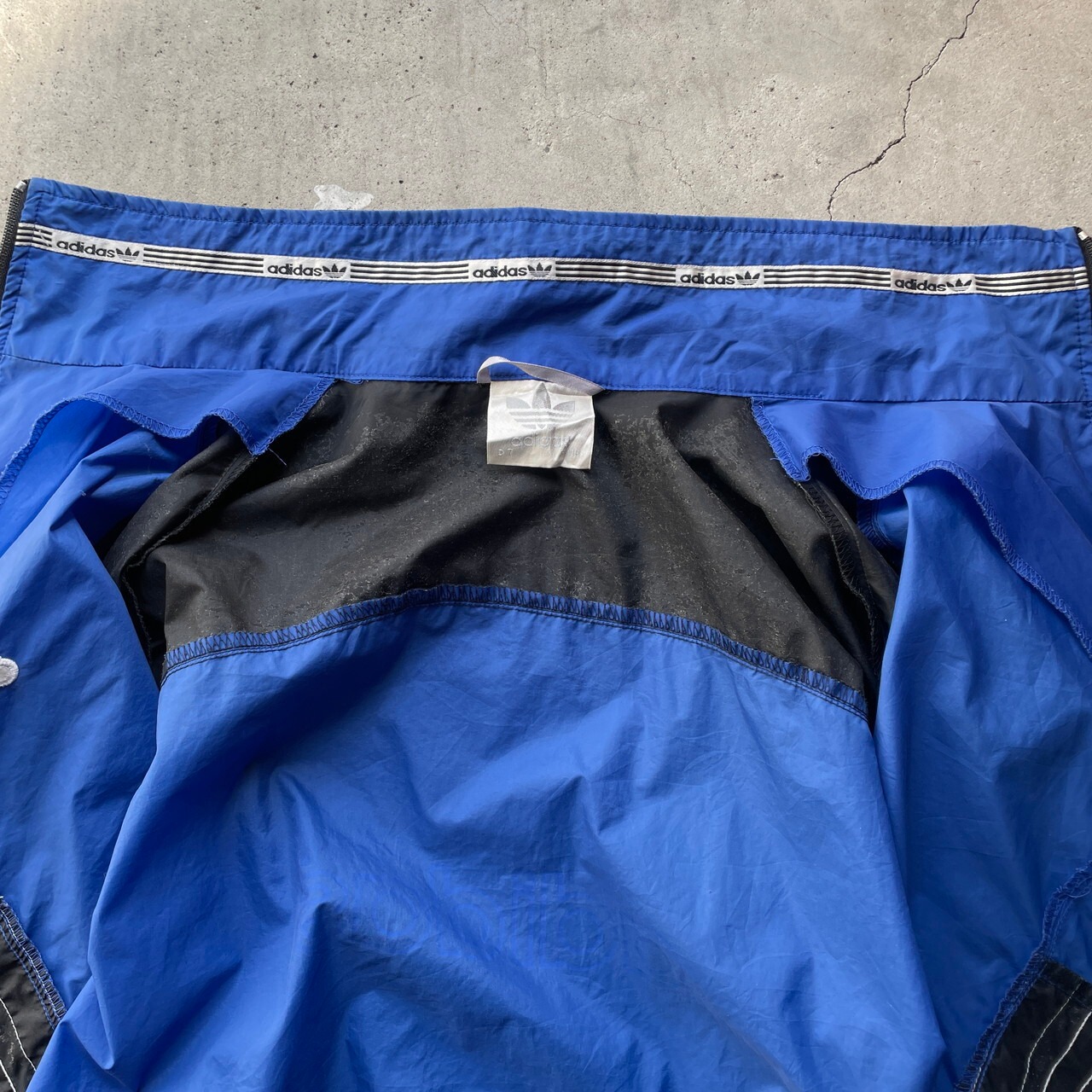 80年代 adidas アディダス ナイロン トラックジャケット メンズXL相当 