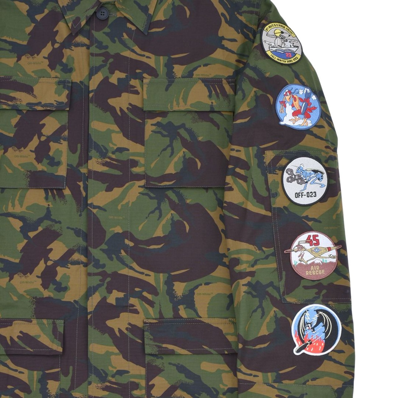 【OFF WHITE】CAMOU PATCH FIELD JACKET(ARMY GREEN) - 4