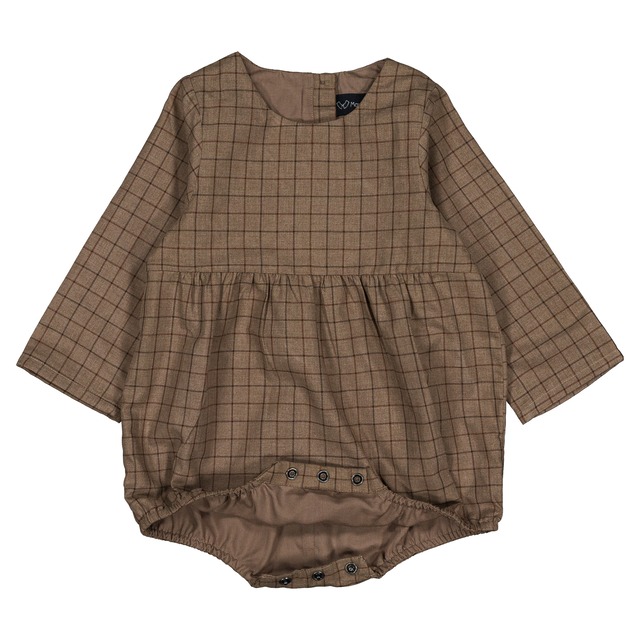 ご予約【MaisonMarelle】送料無料Romper BOURSE - brown tiles