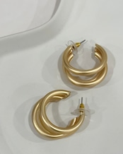 large triple hoop pierce