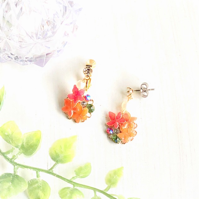 〜紅葉〜 イヤリング ピアス