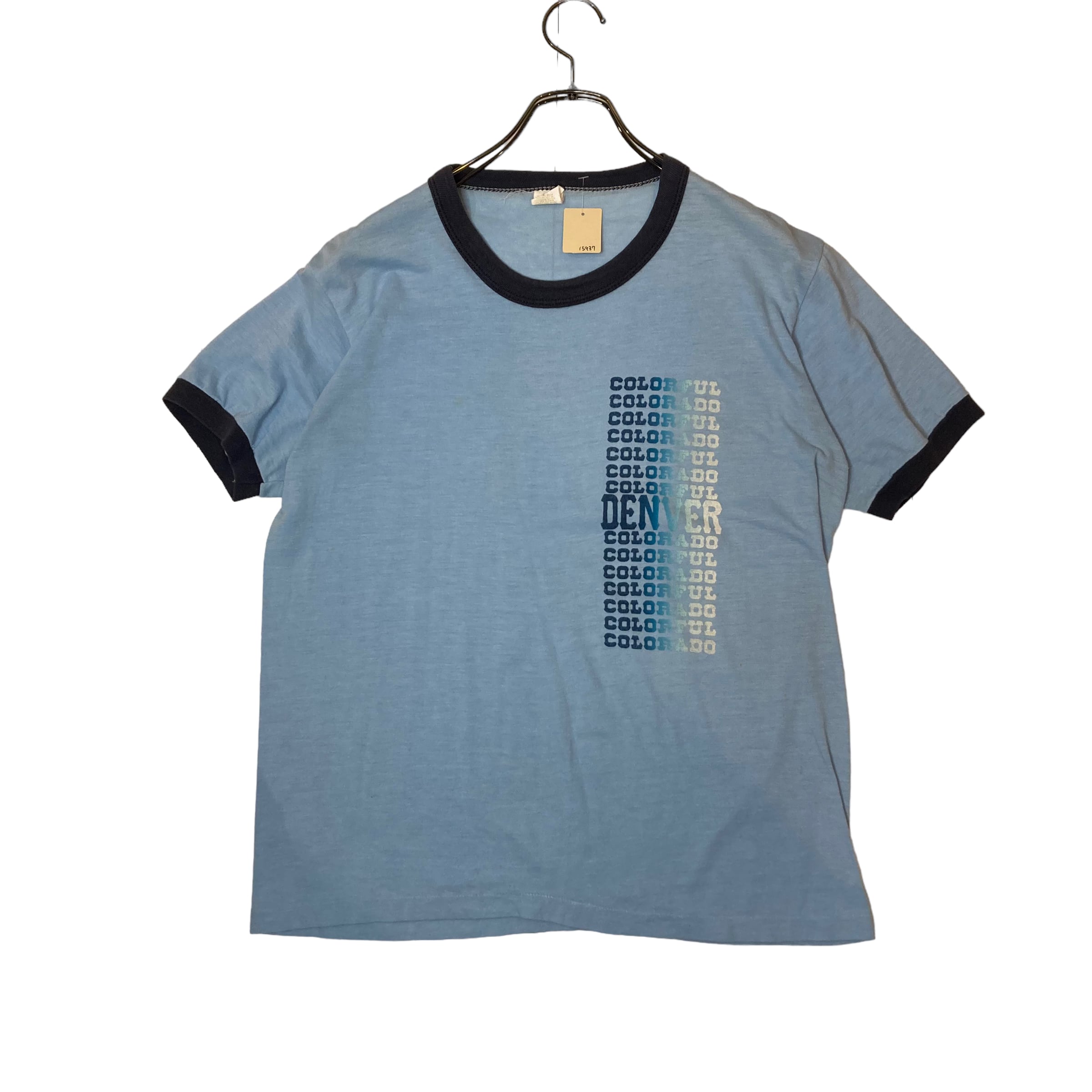 SPRING FOOT 半袖リンガーTシャツ L プリント | 古着屋OLDGREEN