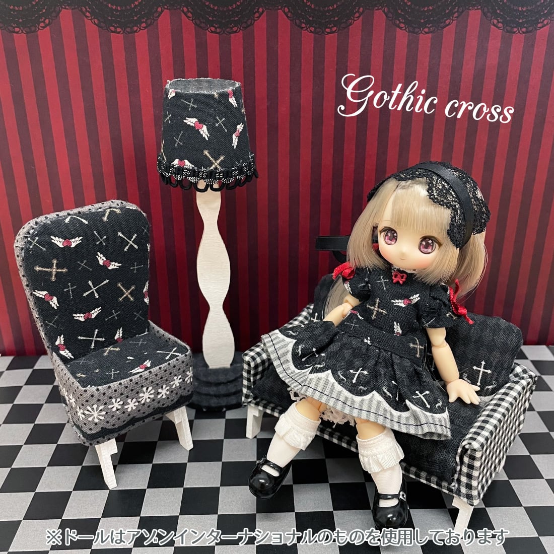 ドール服用生地 ゴシッククロス(TTF-17) Decora Doll デコラドール