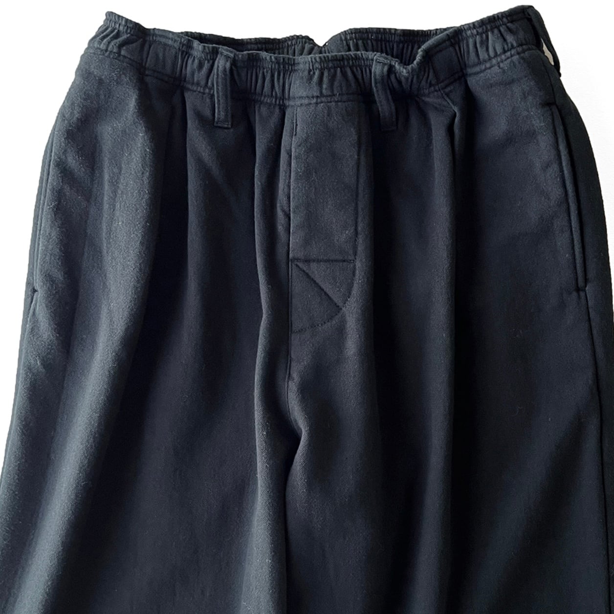 COMFORTABLE REASON / FLEECE BACK SLACKS BLACK | Pay ID