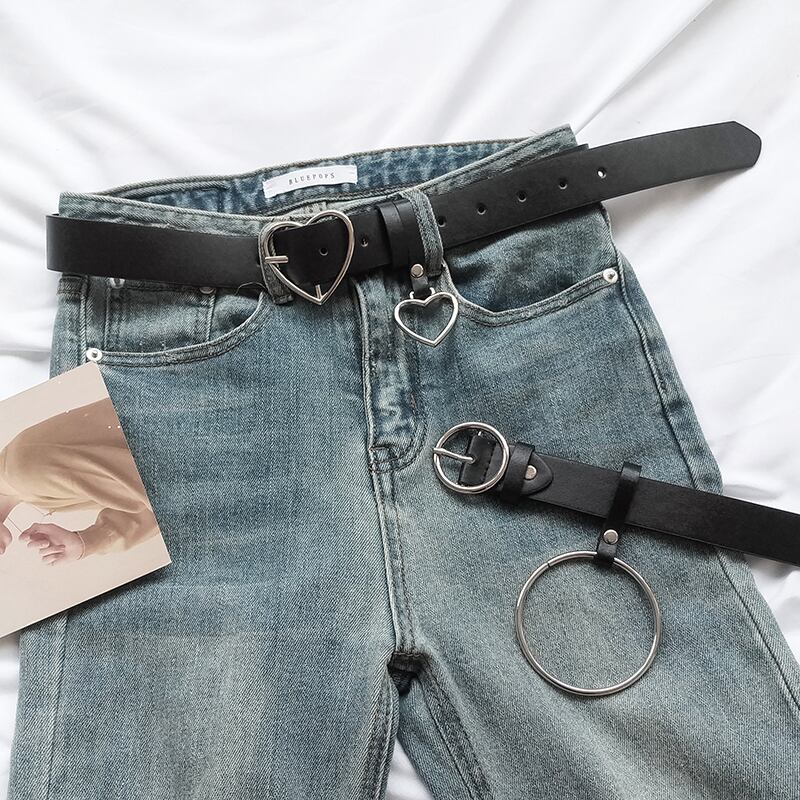ベルト カジュアルバックルジーンズ 薄手 ハーネス ブラック・アイド・ピーズ63843383624