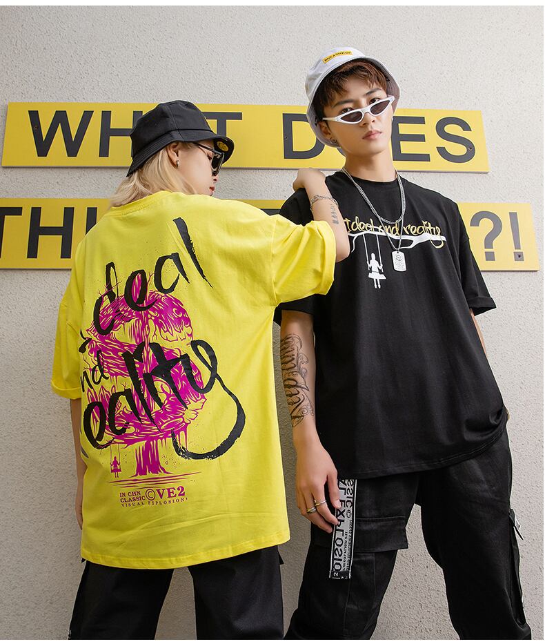 全3色 Tシャツ カットソー プリント カジュアル ユニセックス