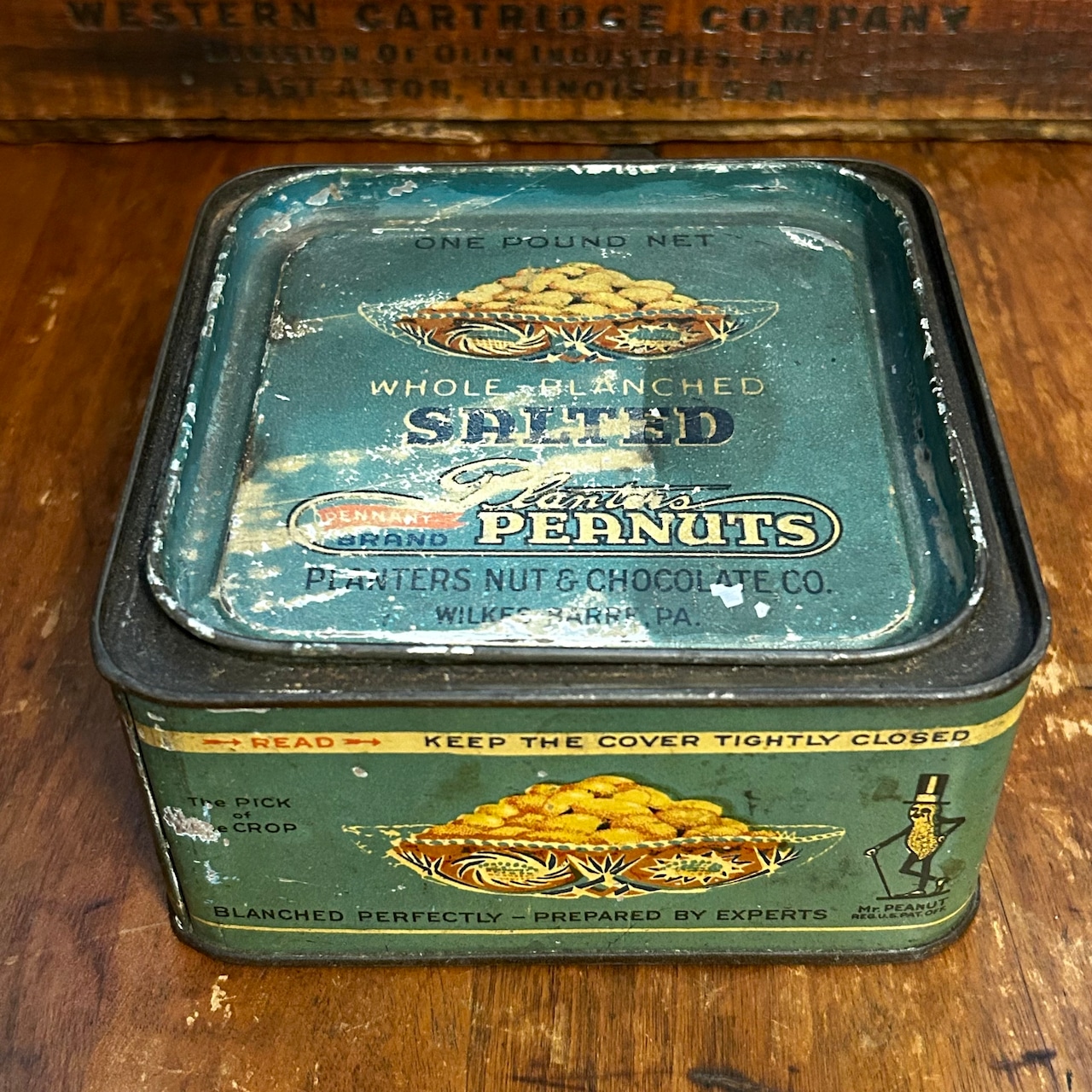 1919-1920s PLANTERS MR. PEANUT アンティーク ピーナッツ Tin缶 レア