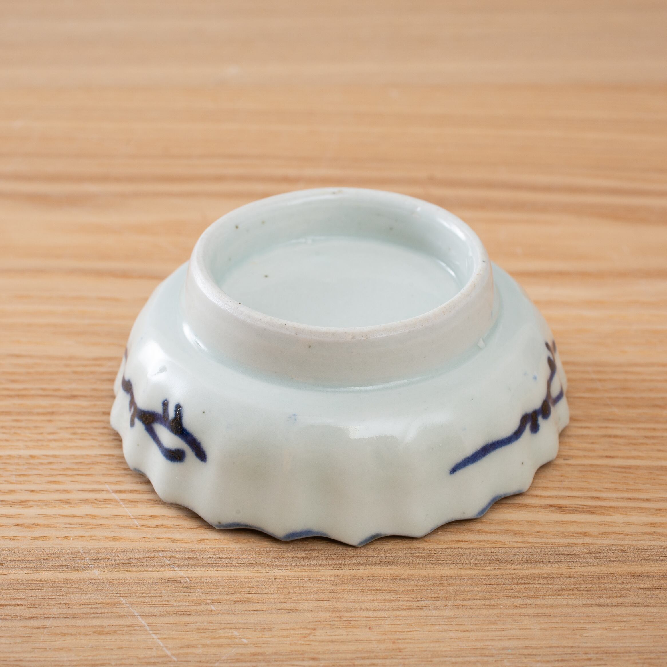 伊万里 染付 柳に唐子図 豆皿 小皿 かわいい骨董 アンティーク 生活