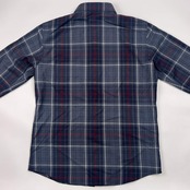 カシミヤ混 DAKS ダックス チェック 長袖シャツ 105/グレー系 メンズ