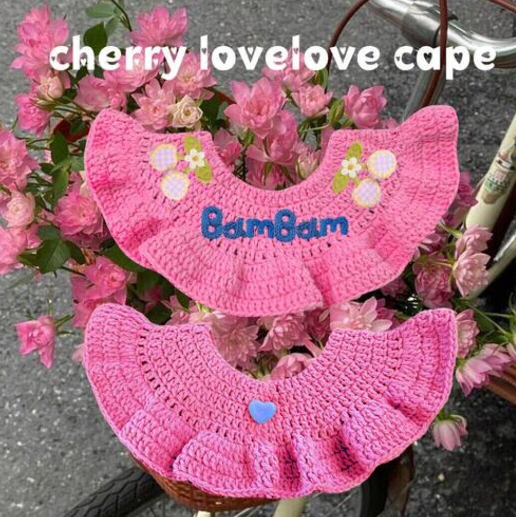 予約【Bam’studio】Cherry LoveLove Cape (Pink)