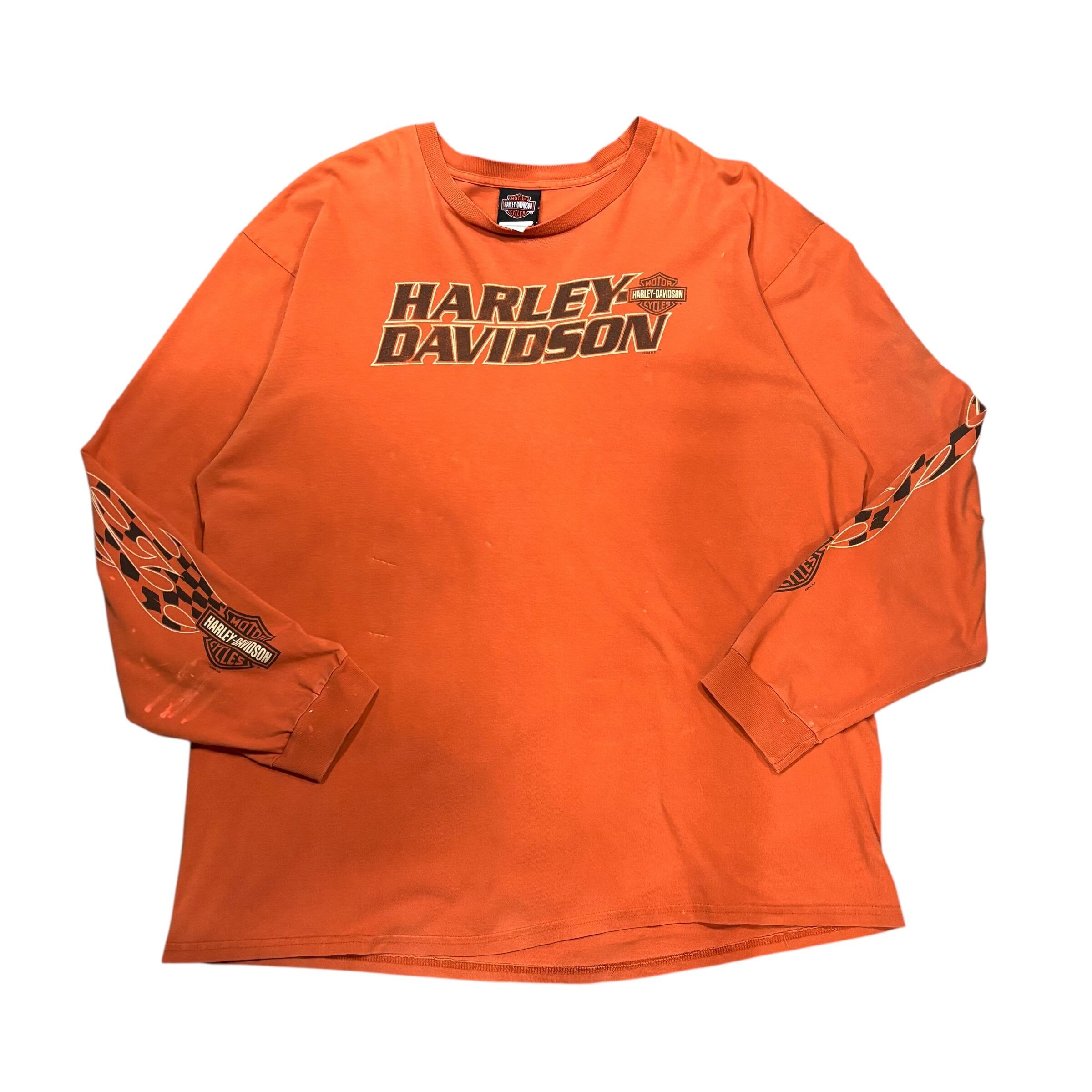 【古着】Harley-Davidson long sleeve T-shirt (orange)