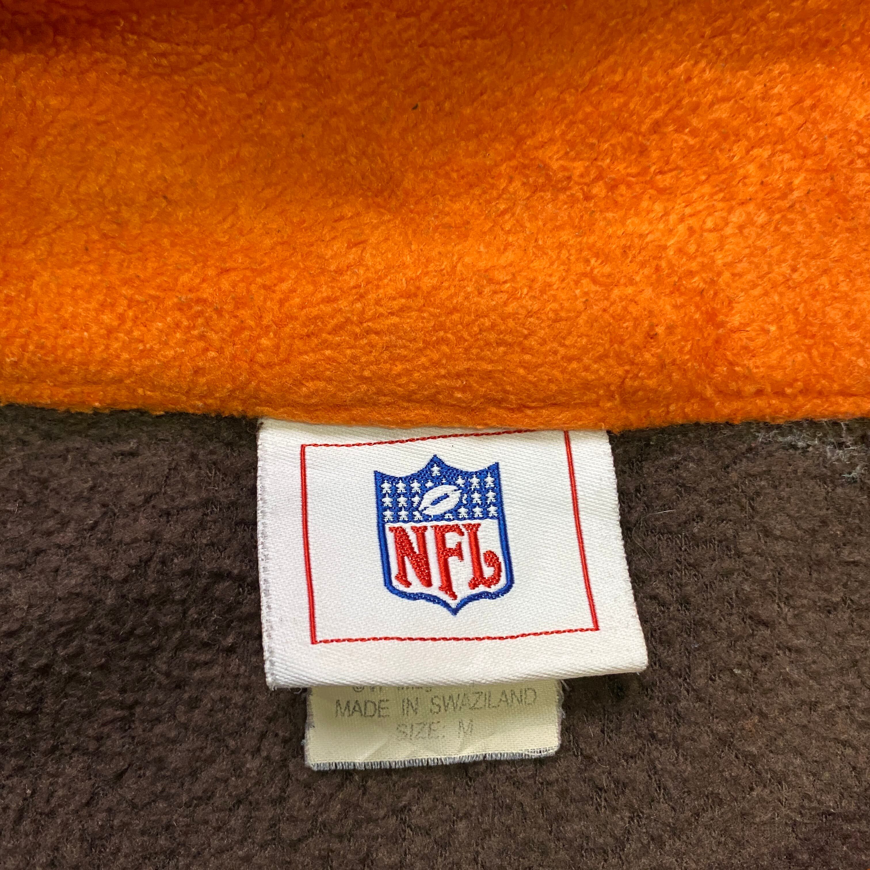 00年代 NFL クリーブランド・ブラウンズ チームロゴ刺繍 ハーフジップ