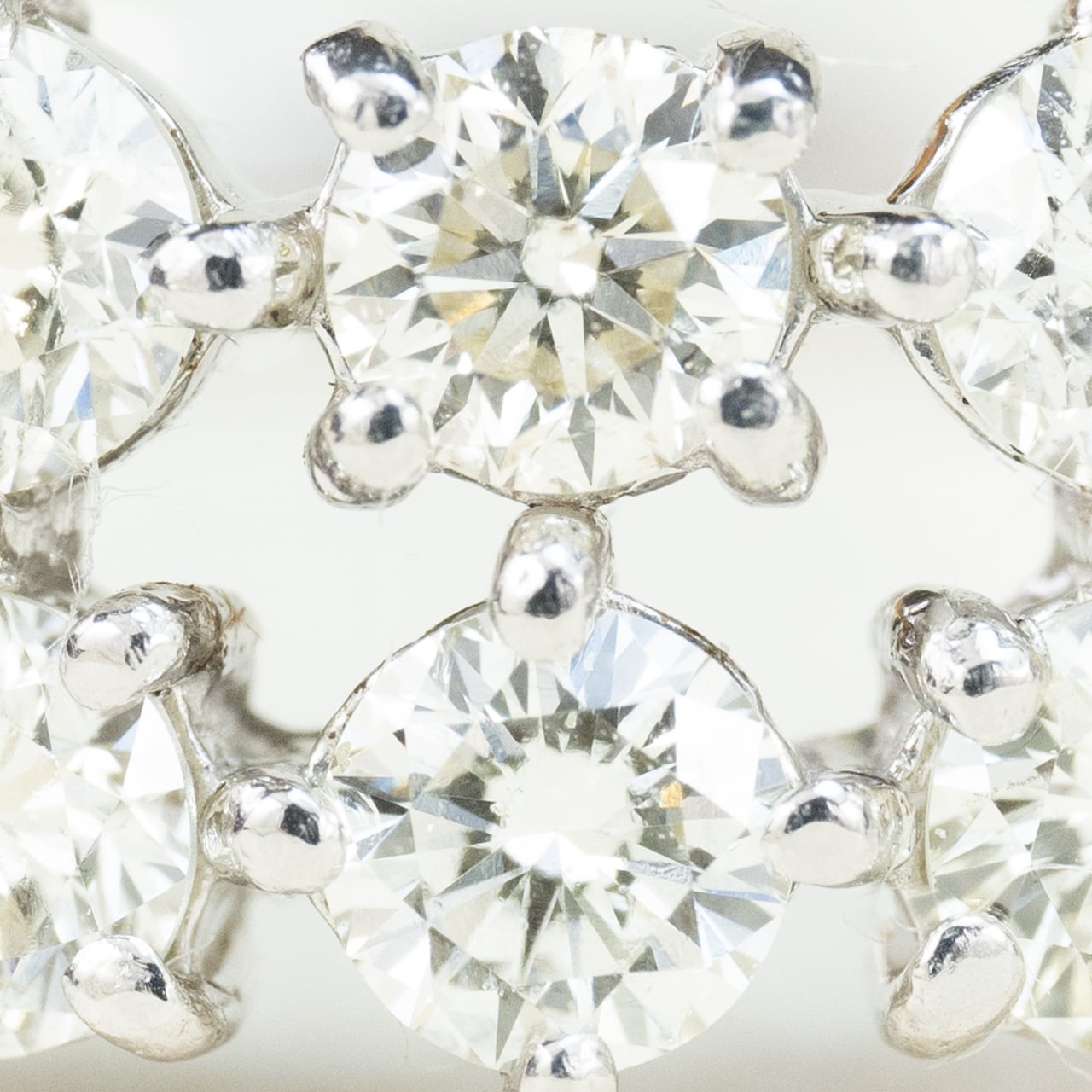 Pt900 ダイヤモンドリング 計1.00ct｜2列に並ぶクラスターデザイン