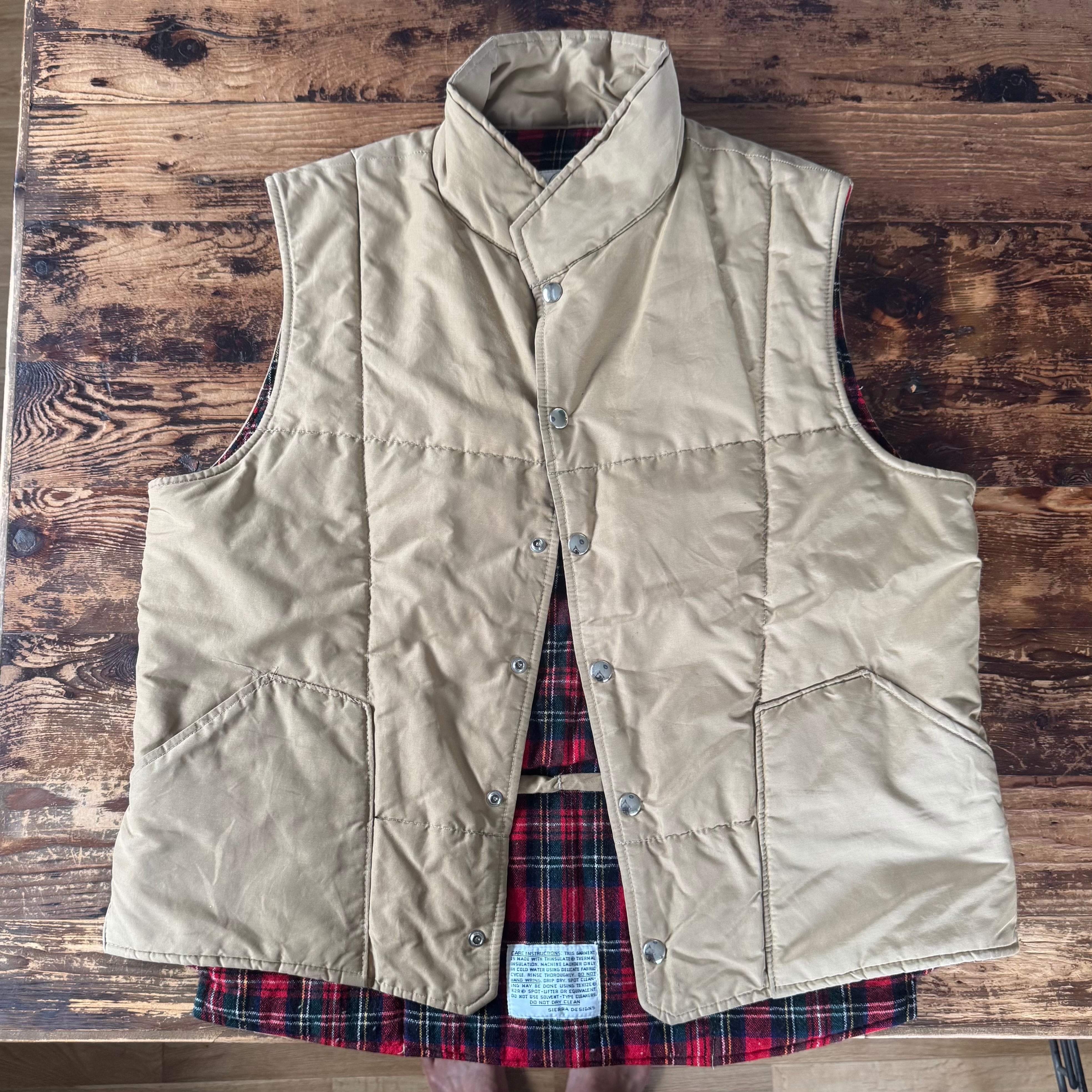1970's Sierra Designs 60/40 Flannel lining Vest XL