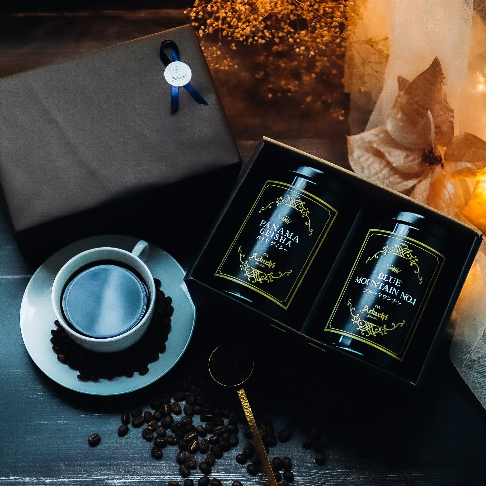 ギフト】高級缶入り ブルーマウンテン・パナマゲイシャ詰合せセット