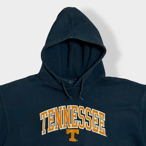 【PROEDGE】カレッジ テネシー大学 Tennessee 刺繍ロゴ アーチロゴ パーカー スウェット フーディー hoodie L 黒 us古着