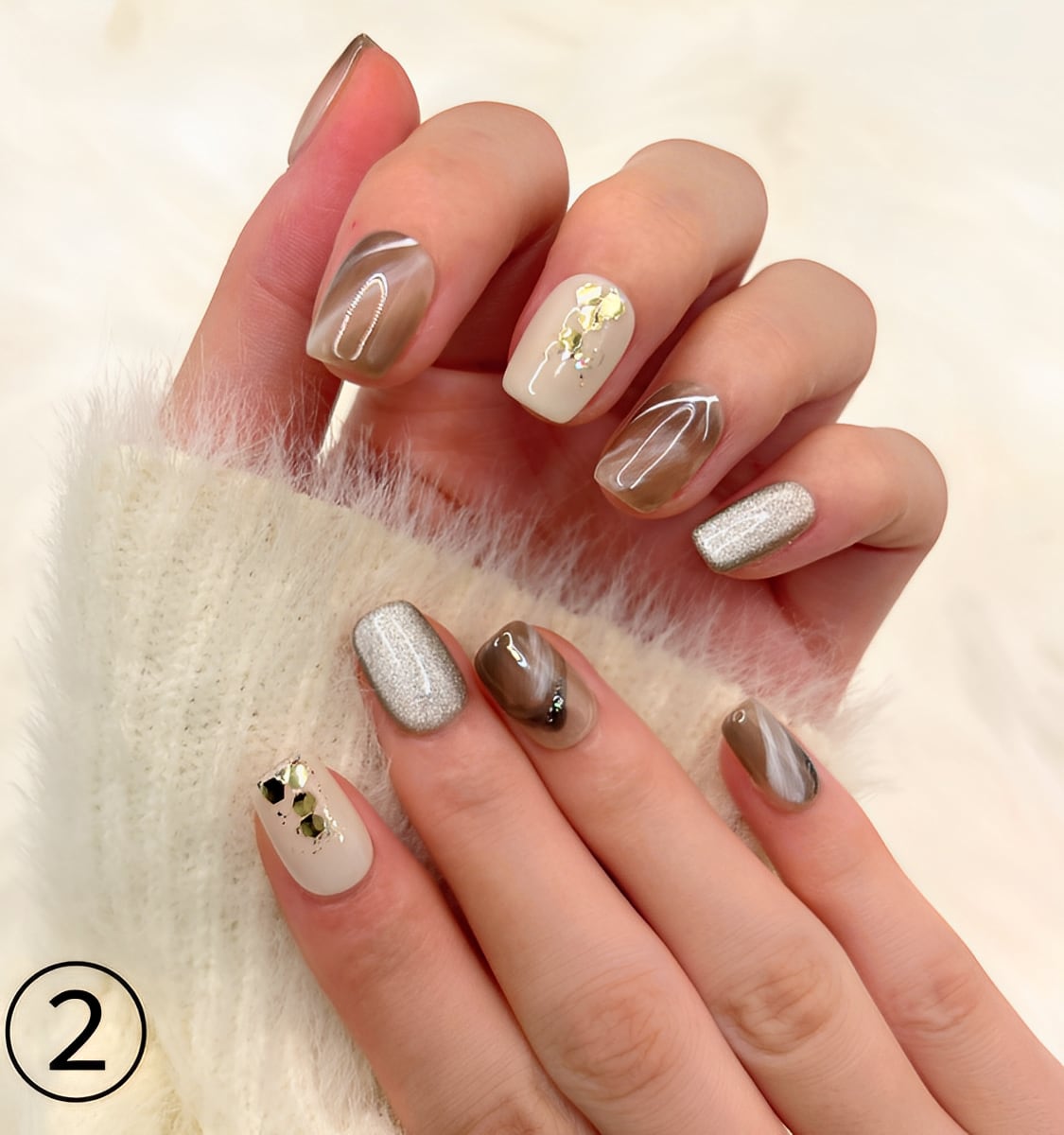 選べる2点ネイルチップセット】1〜8から1点＋全商品から1点