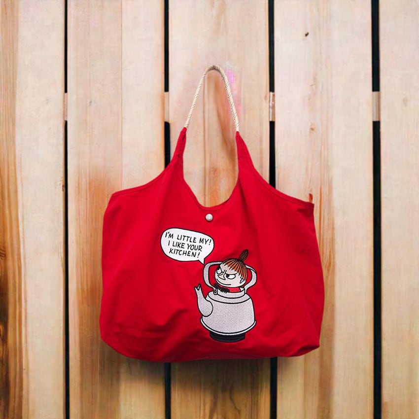 MOOMIN トートバッグ エコバッグ 刺繍 ミイ スナフキン ムーミン MOOMIN トートバッグ エコバッグ 刺繍 ミイ スナフキン ムーミン