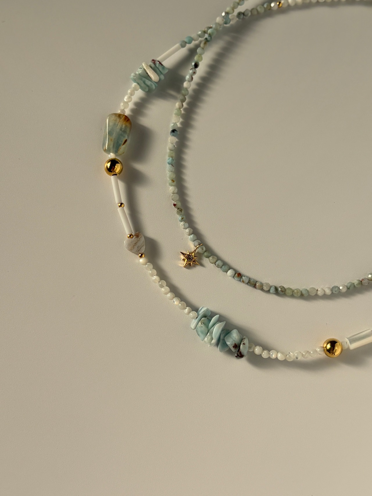 Larimar Star necklace［BZN21］