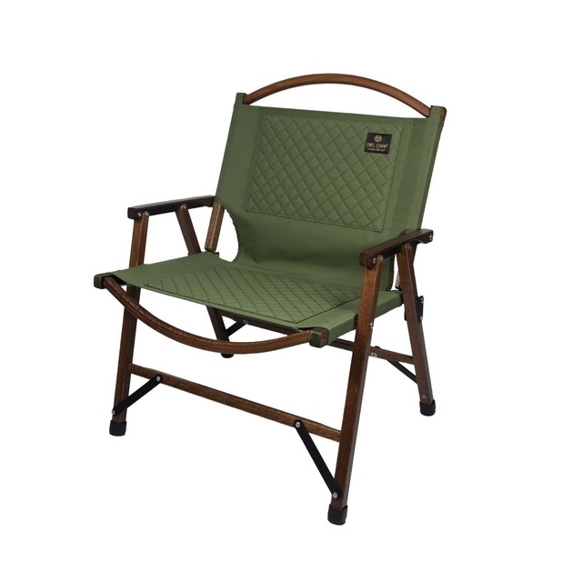 【WOL-WG】 Wide Version Juhe Chair Oak Walnut　- Army green -