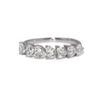 天然ダイヤモンド(1.30ct)ハートシェイプエタニティリング/K18WG