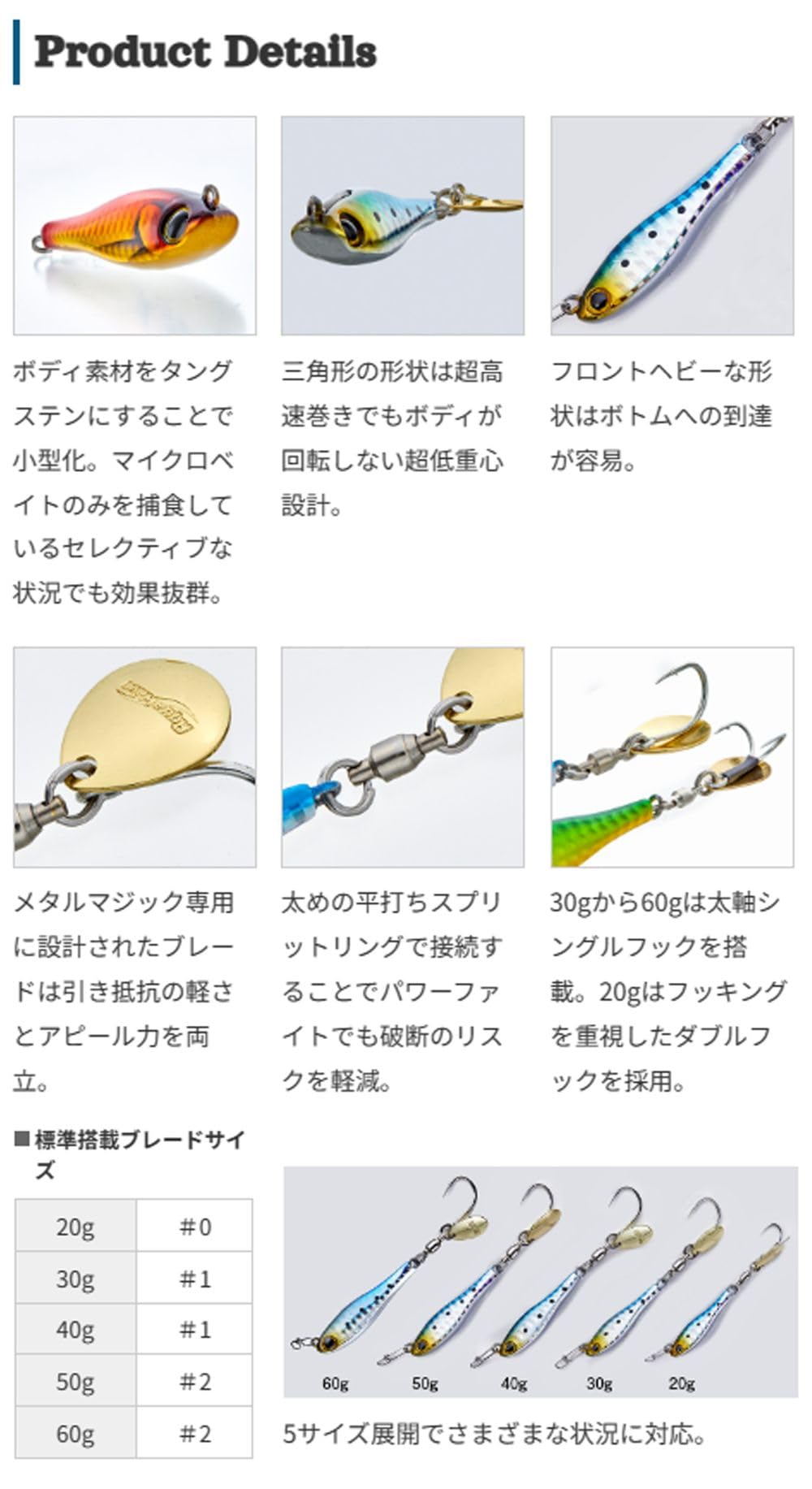 アクアウェーブ(AquaWave) タングステン製 テールスピンジグ メタル