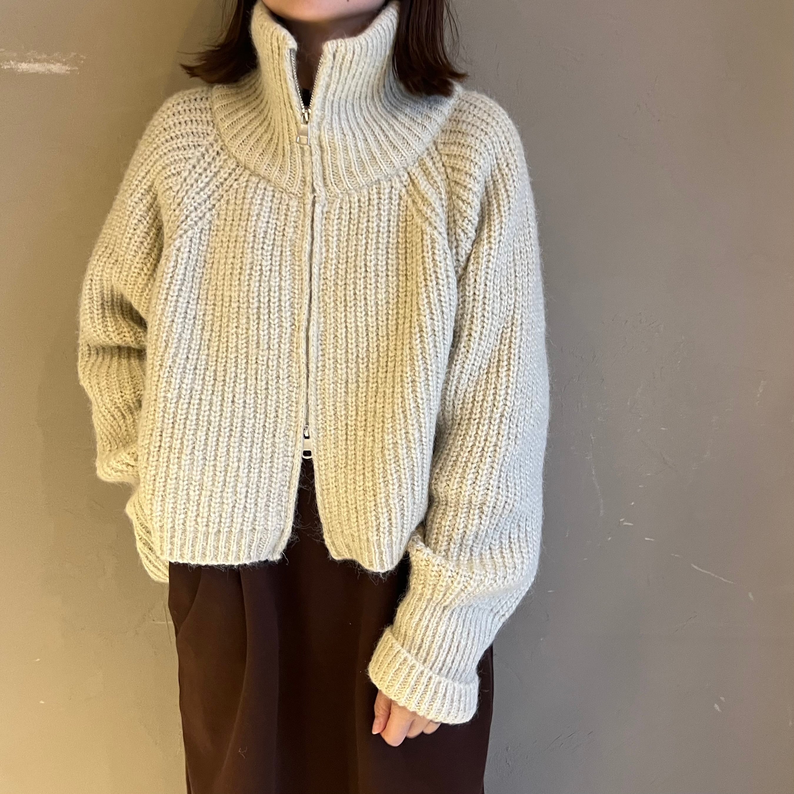 【 HERENCIA 】チャンキージップアップニットジャケット