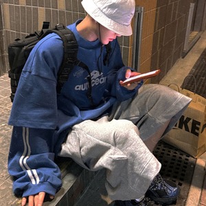 ブルーフェイクツーピーススポーツロングTシャツ　1121