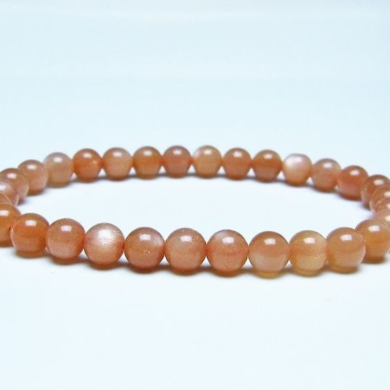 オレンジムーンストーン ブレスレット 6mm 一点物 メール便可 [M便 1/10] 111-48575