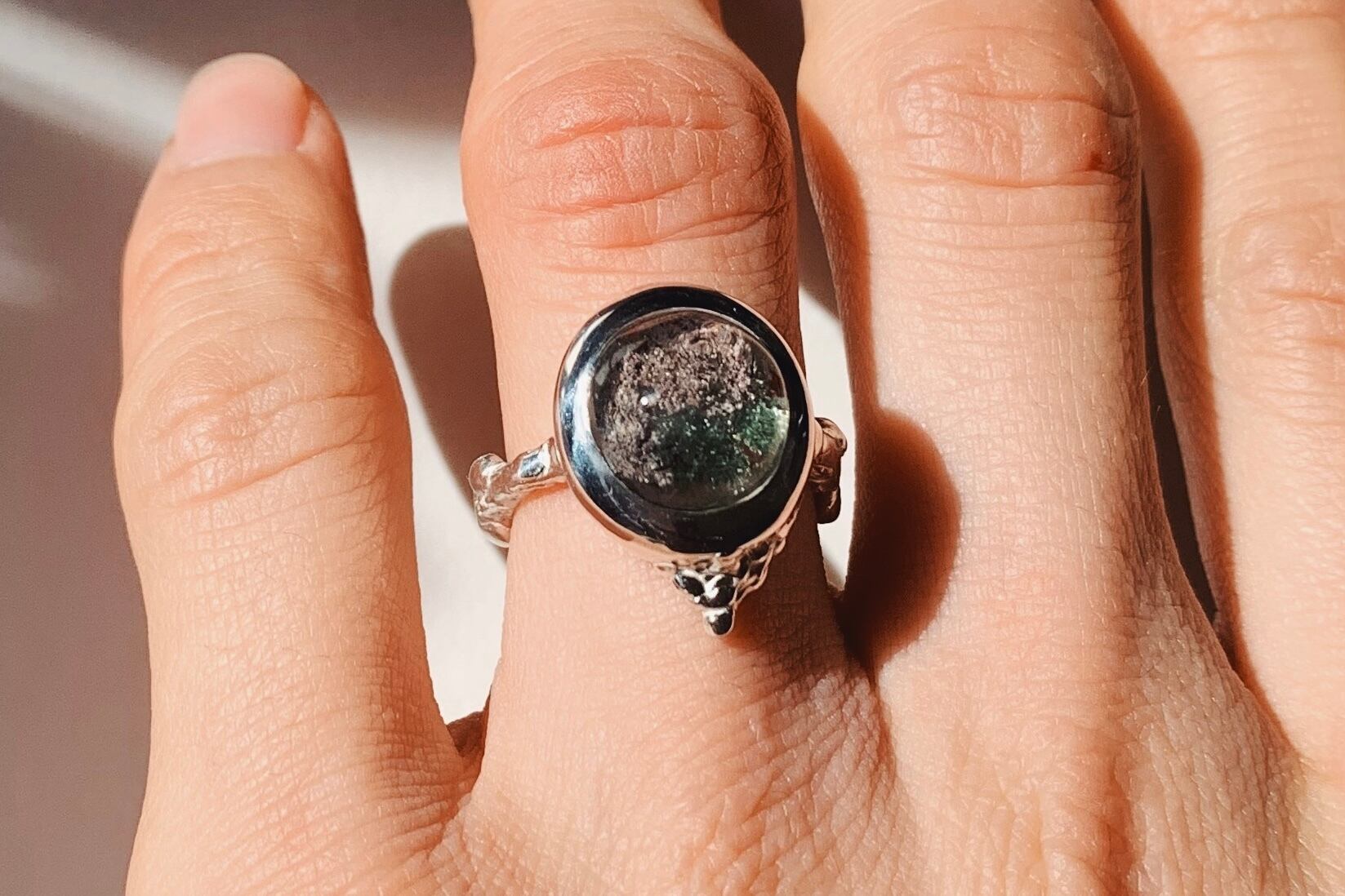 狭間 ガーデンクォーツ リング silver no.290