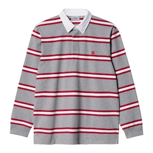 【Carhartt WIP】 L/S TORK RUGBY SHIRT - Tork Stripe, Grey Heather