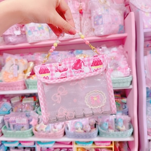 【N4】51-4バッグ風シール帳ミニ6穴(台紙10枚付き)